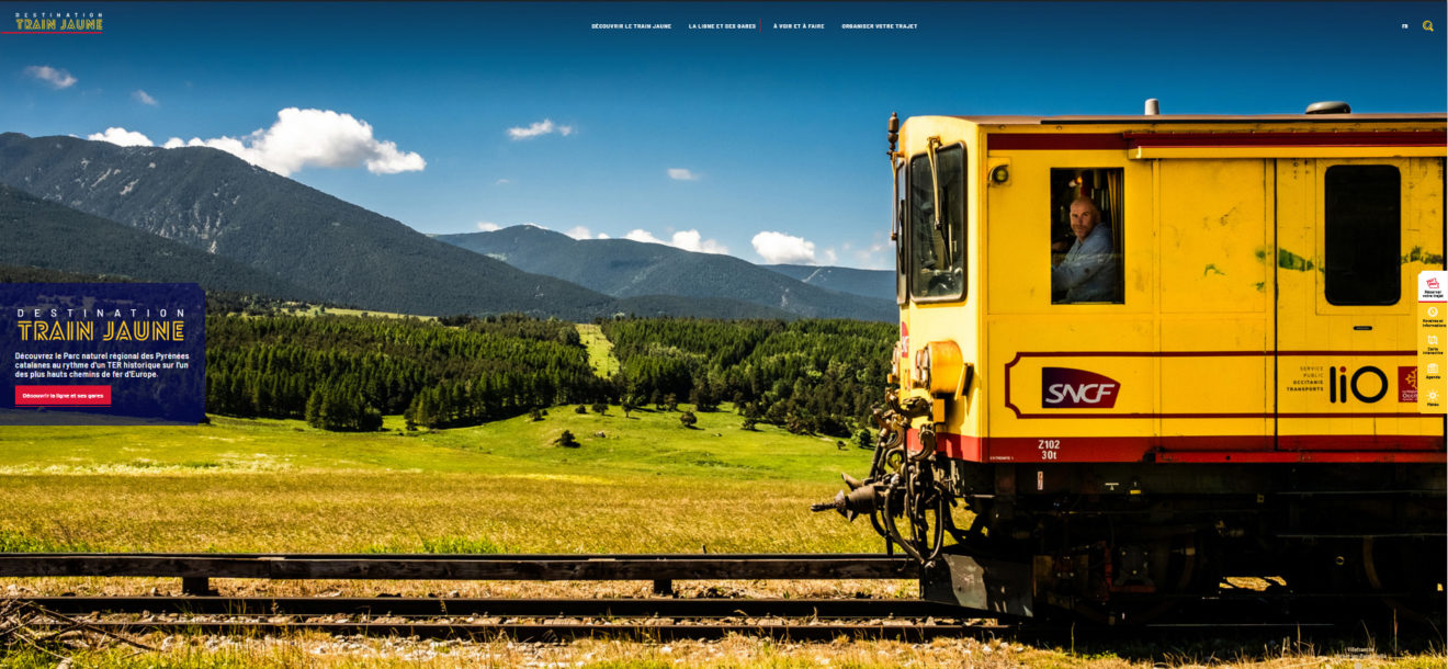 Photo d'acceuil du site internet du petit Train Jaune