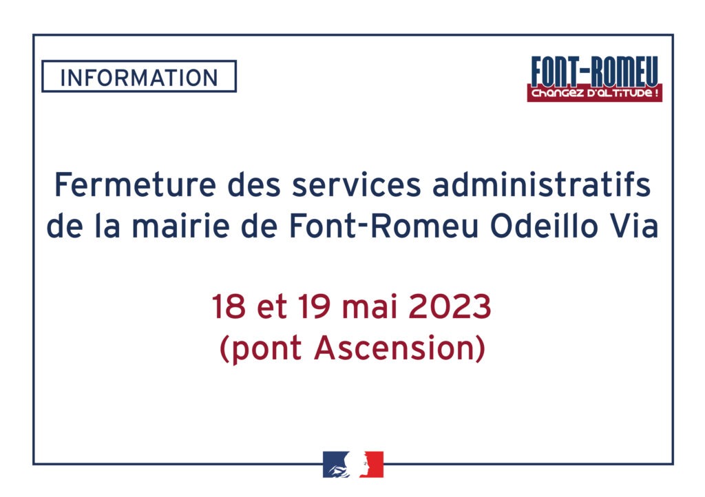 fermeture 18 19 mai 2023