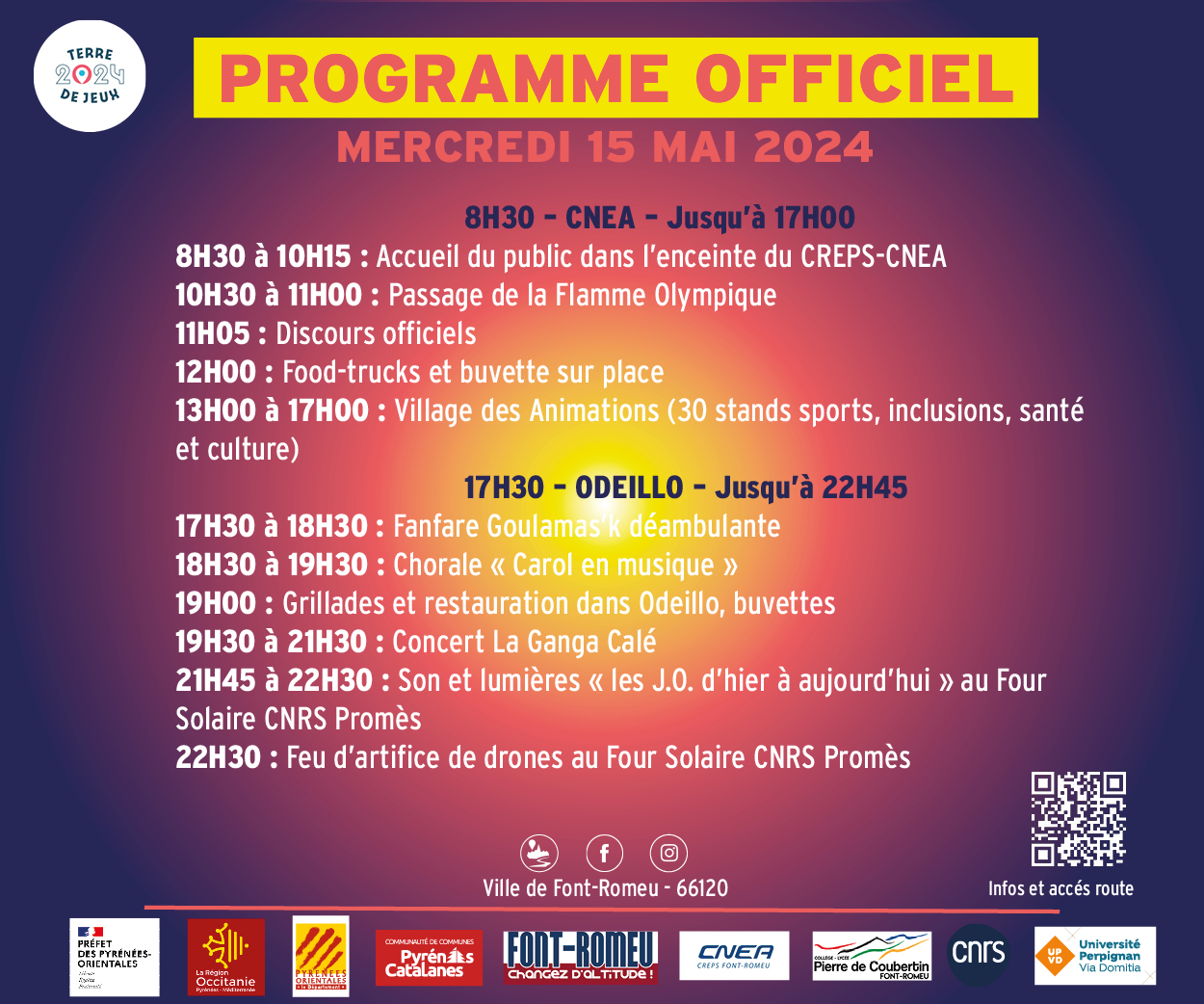 Programme officiel 15 mai - Font-Romeu