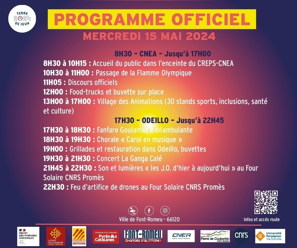 Programme officiel 15 mai - Font-Romeu