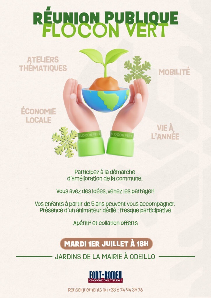 Mairie Font-Romeu - Réunion publique Flocon Vert - Supports