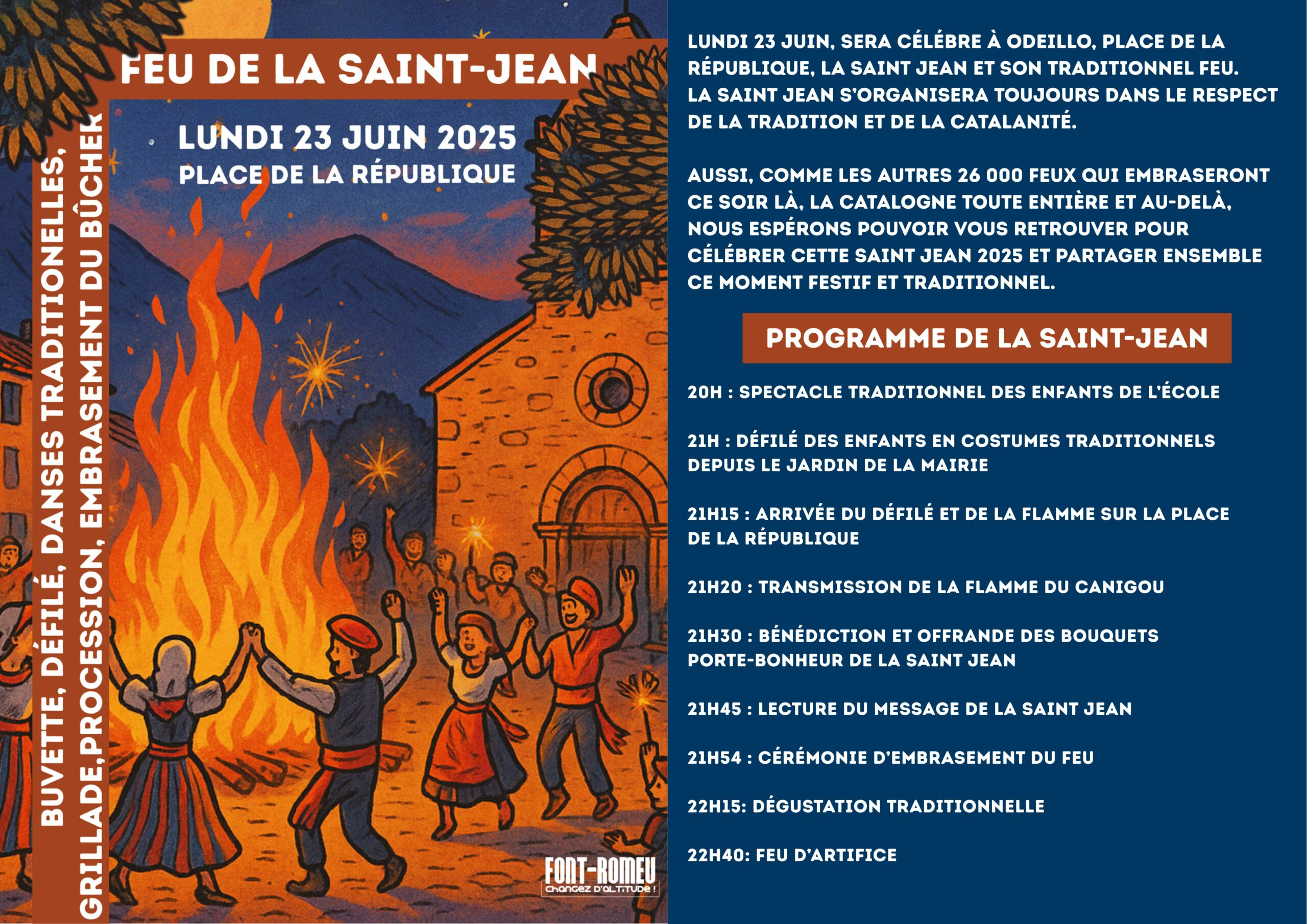 Affiche événement fête de la Saint-Jean moderne
